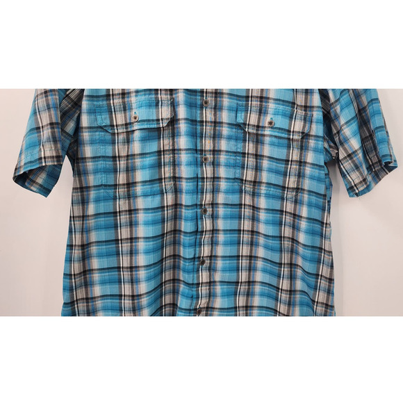 Men's Kuhl Short Sleeve Button Up Blue Large - Picture 4 of 11